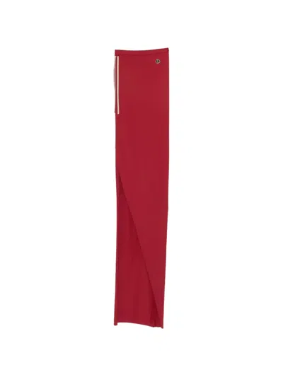 Moncler Genius Drawstring Long Skirt In Red