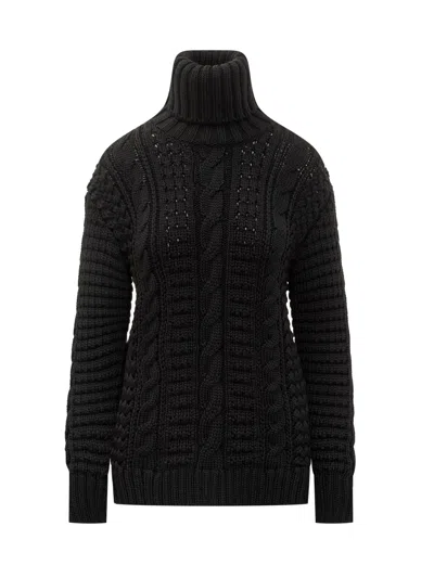 Moncler Genius Edward Enninful Knit Pullover For Fw25 In Blue