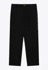 Moncler Genius Black Cotton Trousers In Black