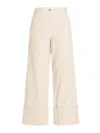 Moncler Genius Flared Pants With Zipper Closure In Neutral