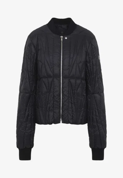 Moncler Genius Geocamo Flight Jacket With Logo-patch In Black