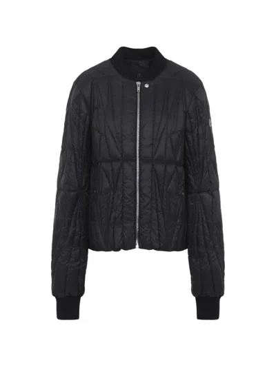 Moncler Genius X Moncler Geocamo Quilted Leather Bomber Jacket In Black