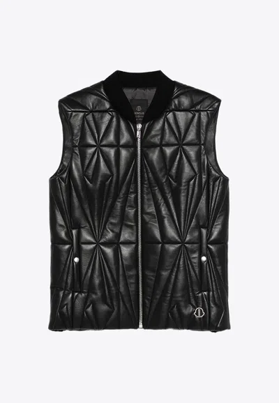 Moncler Genius Geocamo Flight Quilted Vest In Black