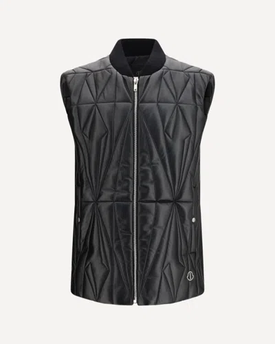 Moncler Genius Geocamo Flight Vest With Logo-patch In Black