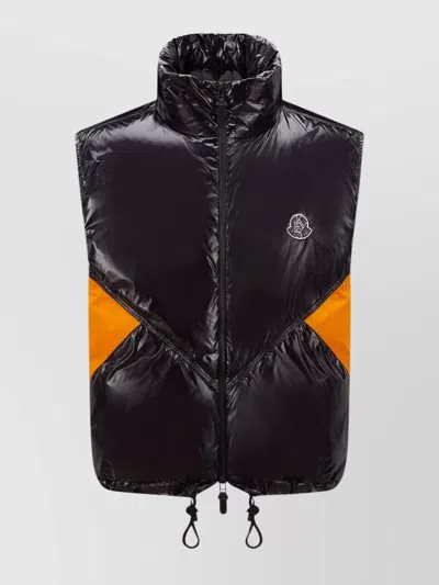 Moncler Genius Gilet Quilted Hooded Jacket In Black