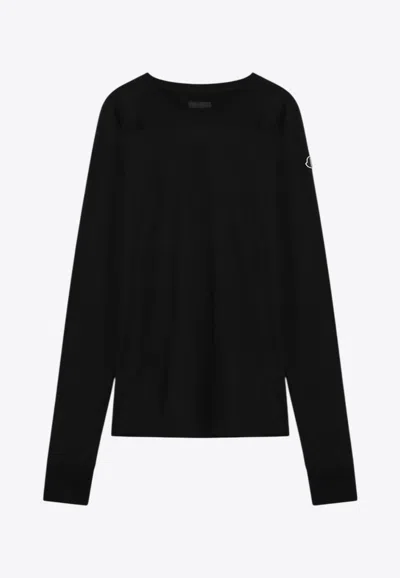 Moncler Genius Girder Long-sleeved T-shirt In Black