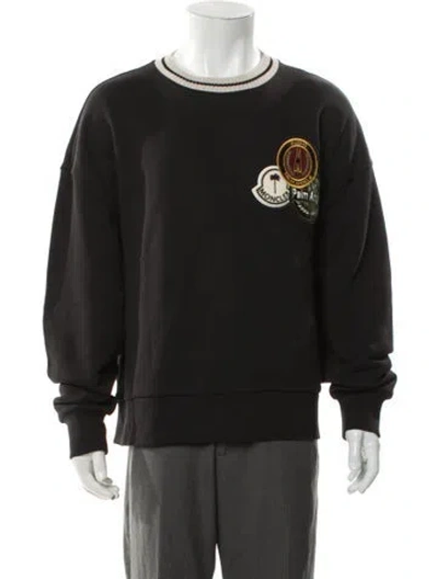 Pre-owned Moncler Genius Graphic Print Crew Neck Pullover In Gray