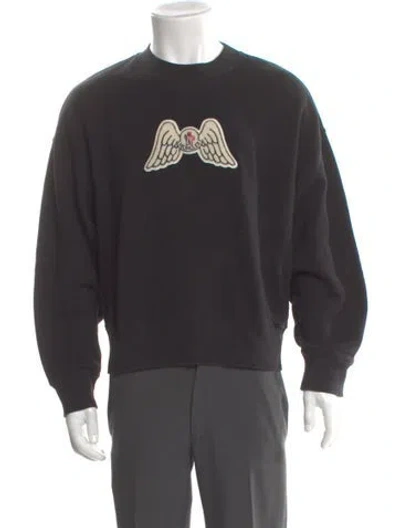 Pre-owned Moncler Genius Graphic Print Crew Neck Sweatshirt In Gray
