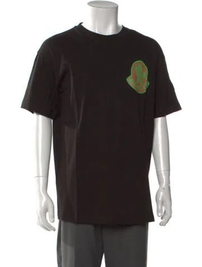 Pre-owned Moncler Genius Graphic Print Crew Neck T-shirt In Black