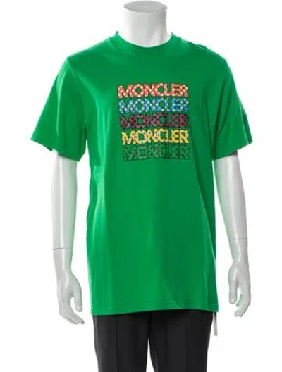 Pre-owned Moncler Genius Graphic Print Crew Neck T-shirt In Green