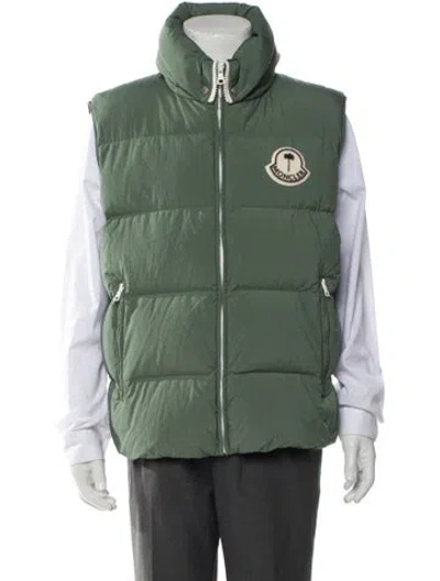 Pre-owned Moncler Genius Graphic Print Vest In Green