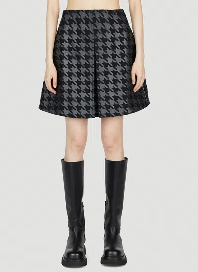 Moncler Genius Houndstooth Mini Skirt In Black