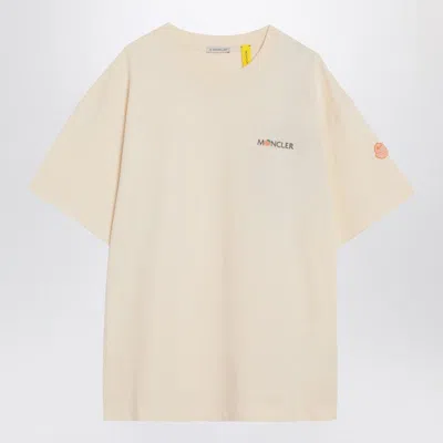 Moncler Genius Short Sleeves Cotton T-shirt In Neutral