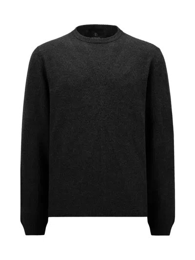 Moncler Genius Jumbo Round Neck Sweater In Black  