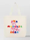 Moncler Genius Jw Anderson Tote Bag With Fabric Handles And Printed Design In White