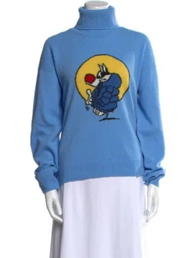 Pre-owned Moncler Genius Jw Anderson Virgin Wool Sweater In Blue