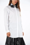 Moncler Genius Lace Neck Blouse By Simone Rocha 4 In White