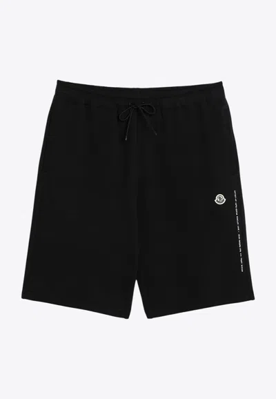 MONCLER GENIUS LOGO BERMUDA SHORTS