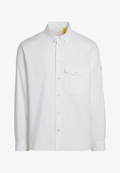 MONCLER GENIUS LOGO EMBROIDERED BUTTONED SHIRT