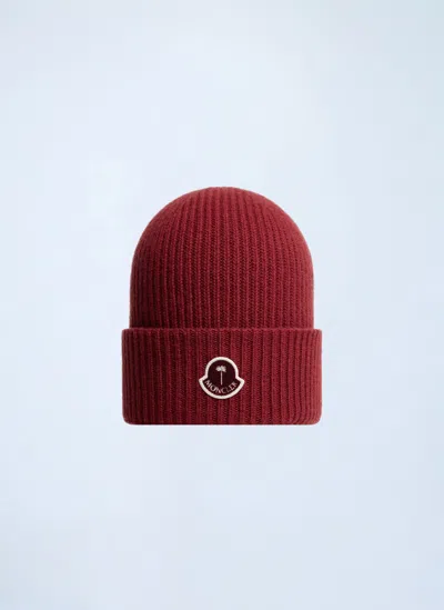 Moncler Genius Moncler X Palm Angels Wool Beanie In Red