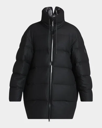 Moncler Genius Maarutha Long Down Coat In Black