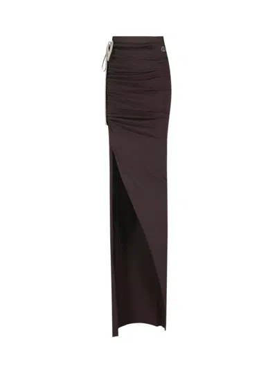 Moncler Genius Maxi Skirt In Brown