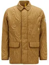 Moncler Genius Logo-patch Quilted Jacket In Brown