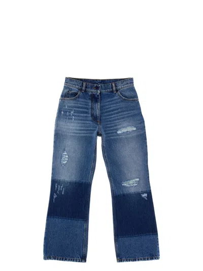 MONCLER GENIUS MEN'S JEANS WITH STAR INLAYS 8 MONCLER PALM ANGELS