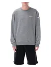 Moncler Genius Maxi Logo Cotton Sweatshirt In Blue