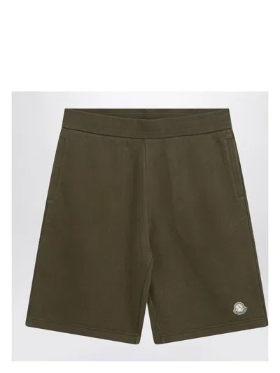MONCLER GENIUS MEN'S MILITARY COTTON BERMUDA SHORTS