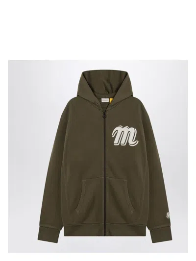 Moncler Genius Men's Military Cotton Zipped Sweatshirt In Green