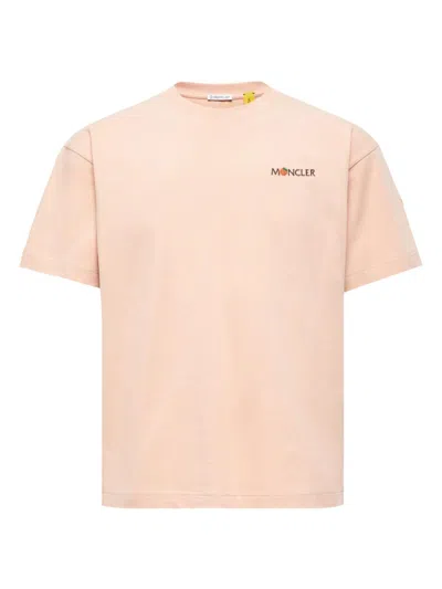 Moncler Genius Men's Moncler X Gilga Farm By Donald Glover Crewneck T-shirt In Cotton In Pink