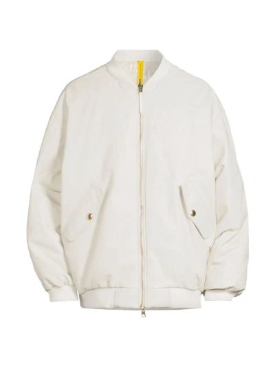 Moncler Genius Men's Moncler X Roc Nation Designed By Jay-z Cassiopeia Leather Bomber Jacket In White