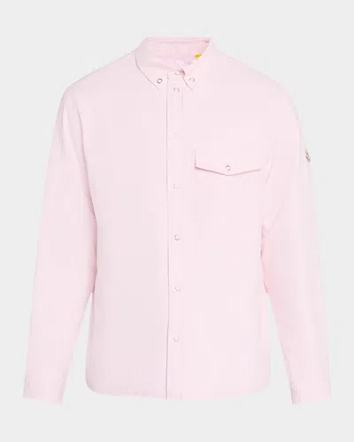 Moncler Genius Men's Oxford Sport Shirt In Light Pink