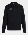 Moncler Genius Men's Script-sleeve Sweatshirt In Black
