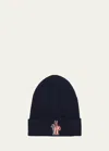 Moncler Genius Genius Virgin Wool Rib-knit Beanie In Navy