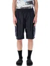 Shop Moncler Genius Mercedes Benz Packable Bermuda Shorts In Dark Blue