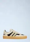 Moncler Genius Low Leather Sneakers In Beige