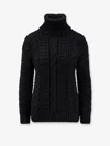 Moncler Genius Moncler X Edward Enninful Tricot Turtleneck Sweater Sweaters And Cardigans Black In Black