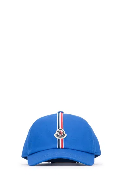 Moncler Genius Moncler Jr Baseball Moncler Logo-striped Baseball Cap In Blue
