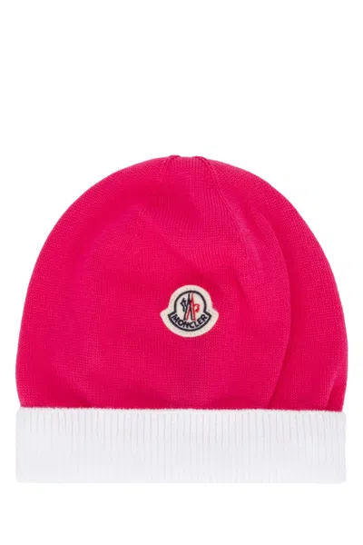 Moncler Genius Moncler Jr Cuffie Wool-blend Beanie In Pink