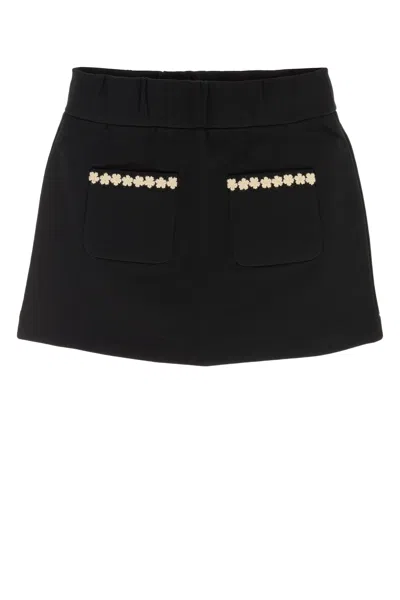 Moncler Genius Moncler Jr Daisy-embellished Skirt In Black