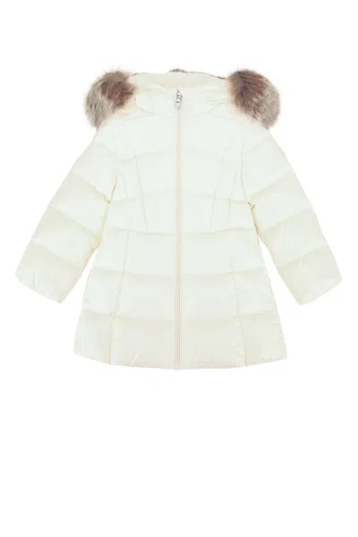Moncler Genius Moncler Jr Emma Long Parka Jacket For Kids In Cream