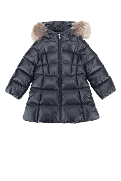 Moncler Genius Moncler Jr Emma Long Parka Jacket For Kids In Navyblue