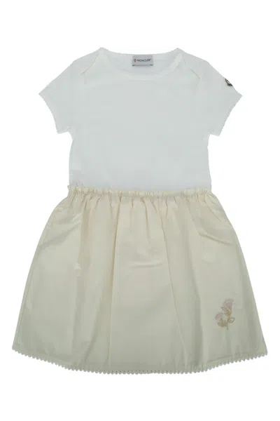Moncler Genius Moncler Jr Cotton-blend A-line Dress In White