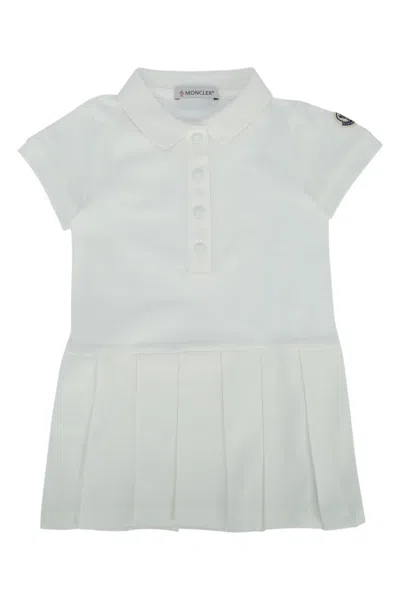 Moncler Genius Moncler Jr Pleated Polo Shirt Dress In Gray