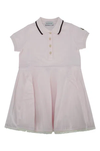 Moncler Genius Moncler Jr Kids Cotton & Viscose Mini Dress In Lightpink