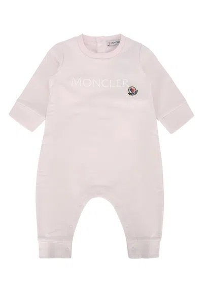Moncler Genius Moncler Jr Kids Cotton Romper With Gift Box In Lightpink