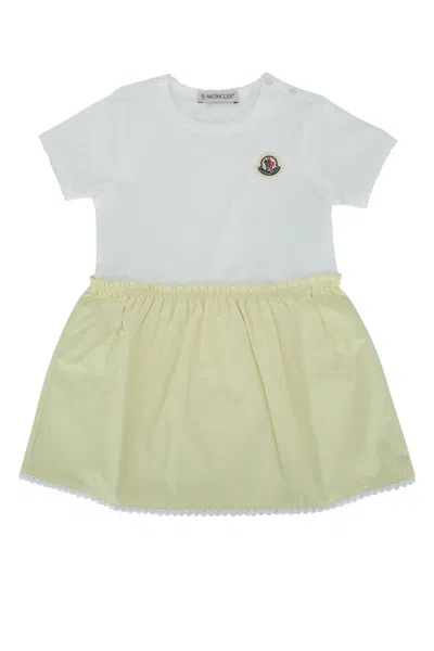 Moncler Genius Moncler Jr Kids Cotton Stretch Dress In White