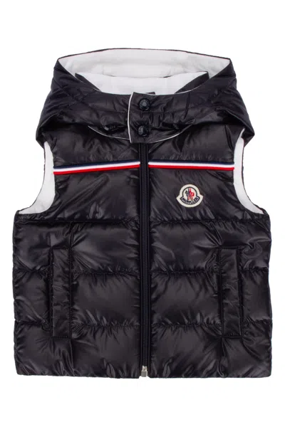Moncler Genius Moncler Jr Kids Hooded Puffer Vest In Black